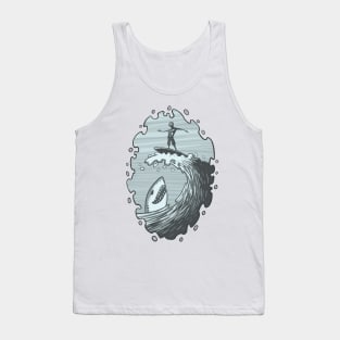 shark meets surfer Tank Top